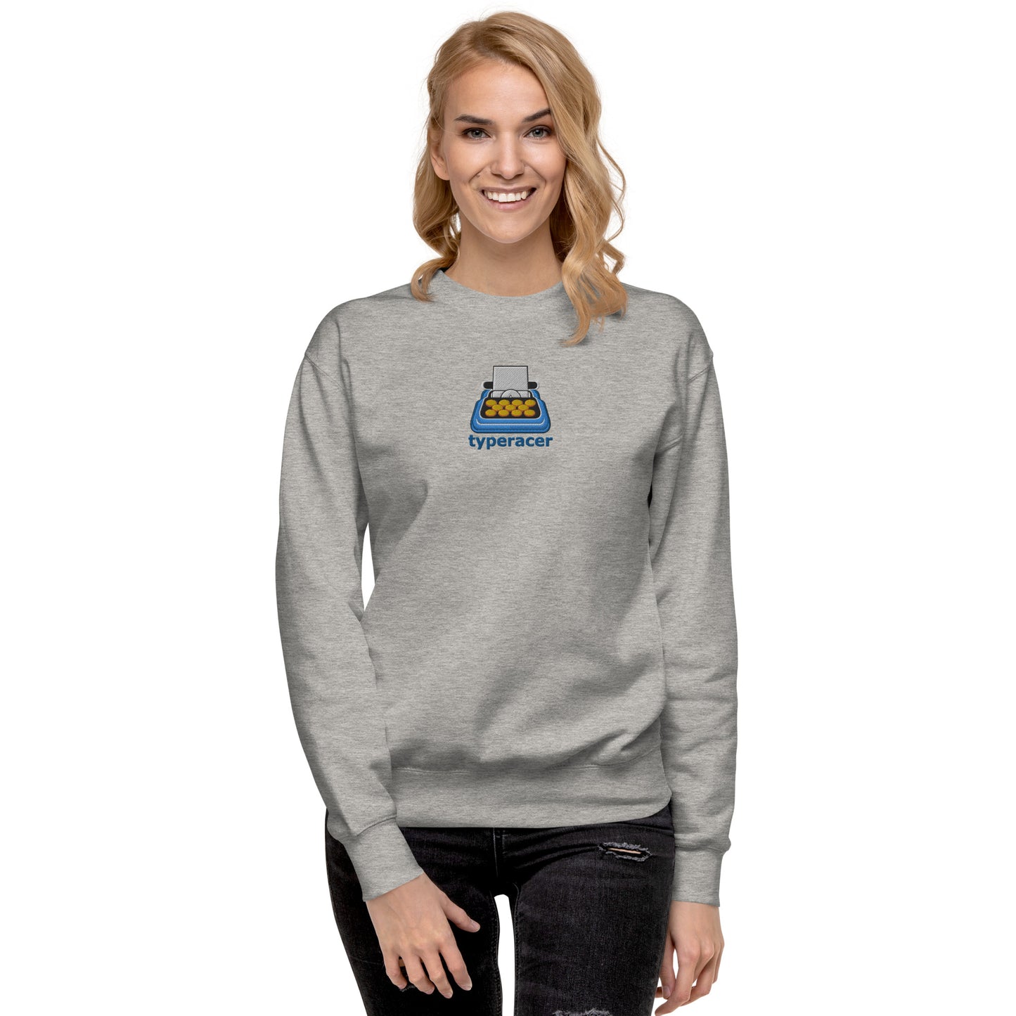 Typeracer logo unisex premium sweatshirt