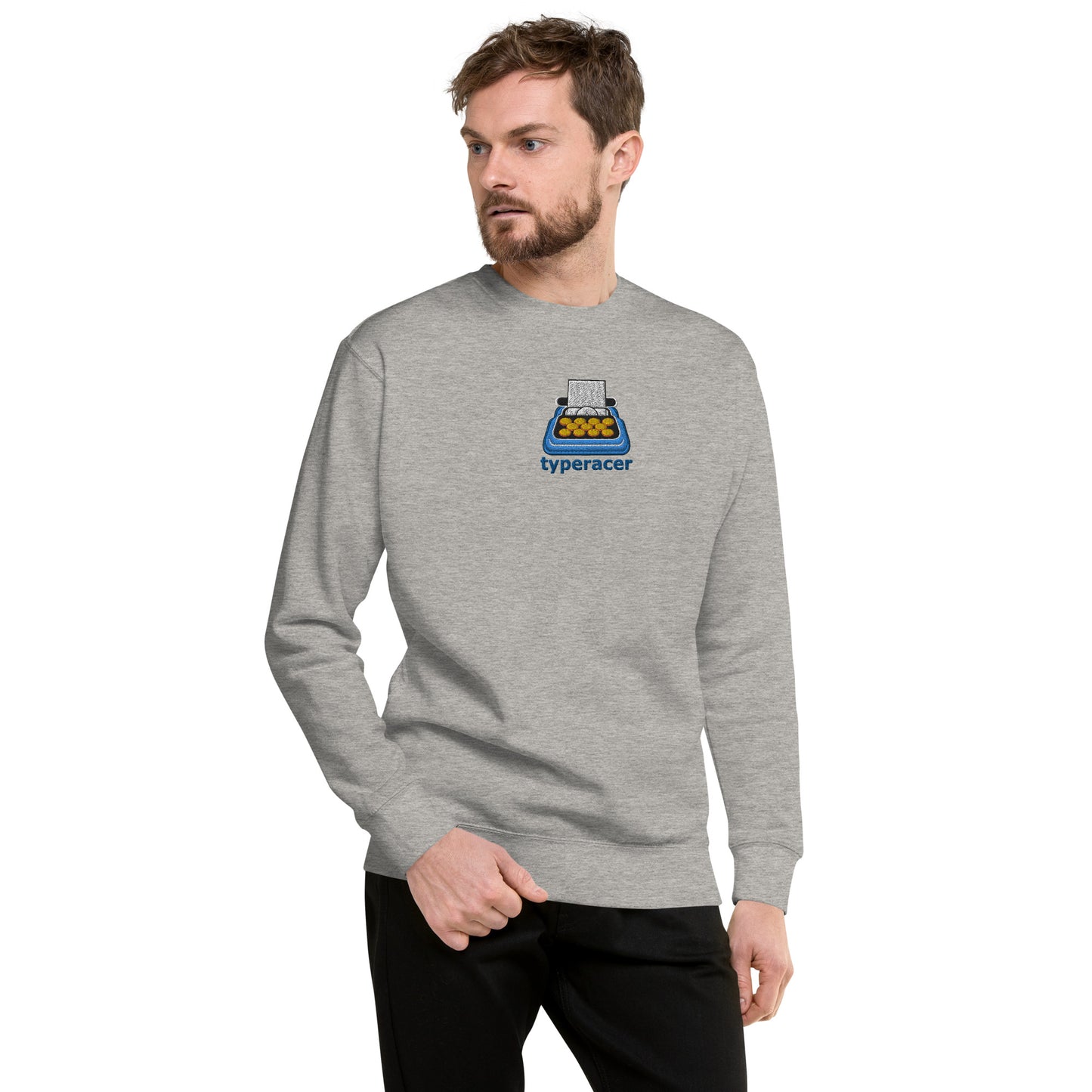 Typeracer logo unisex premium sweatshirt