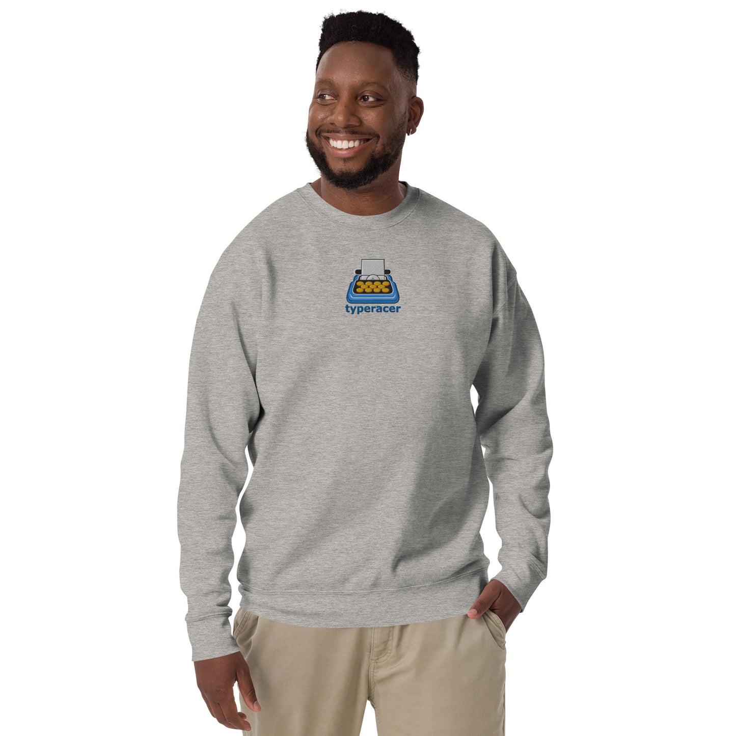Typeracer logo unisex premium sweatshirt