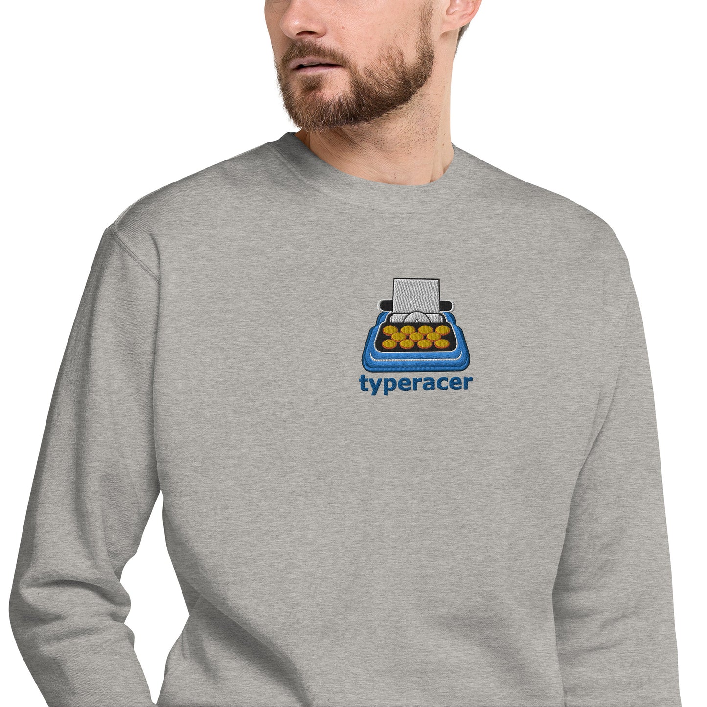 Typeracer logo unisex premium sweatshirt