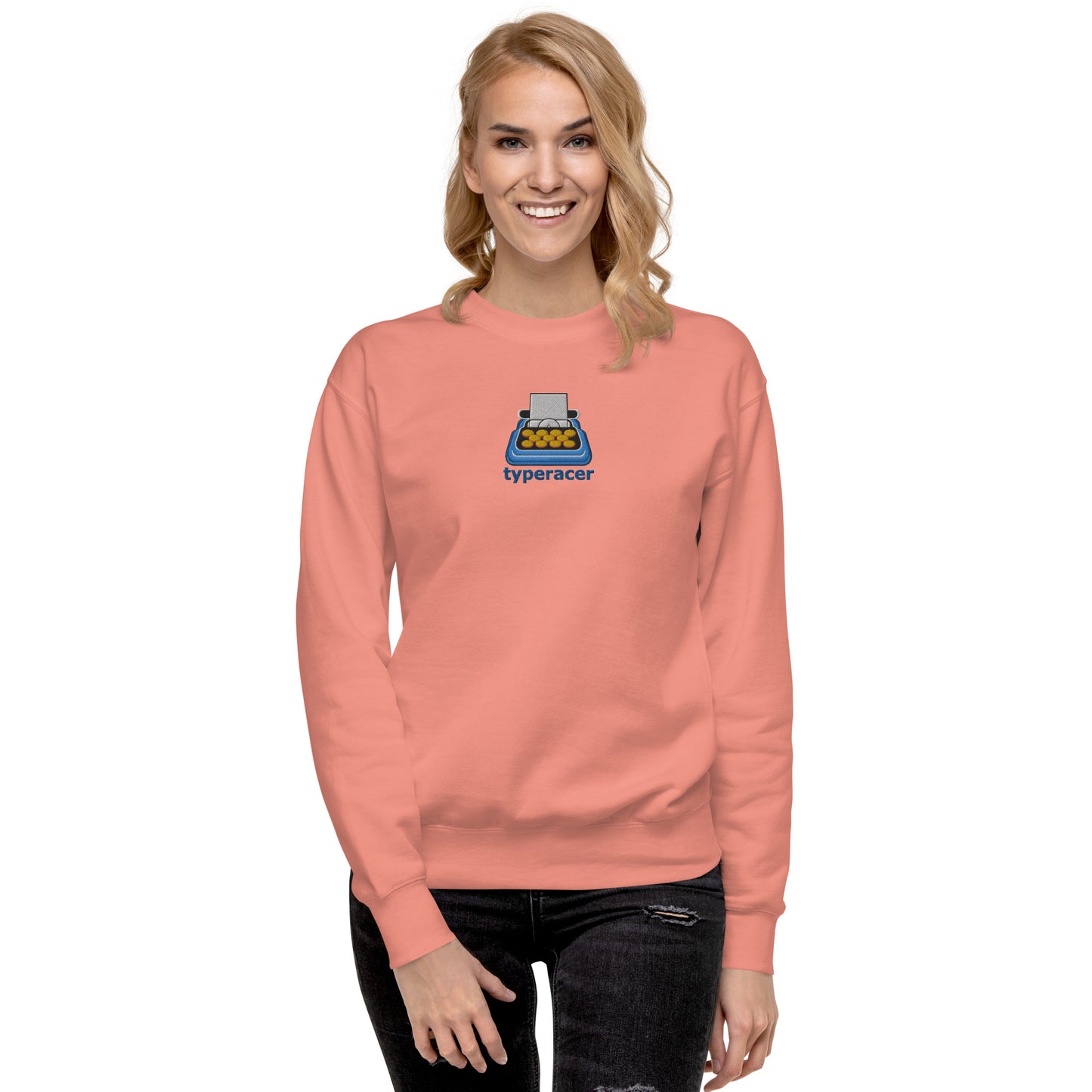 Typeracer logo unisex premium sweatshirt