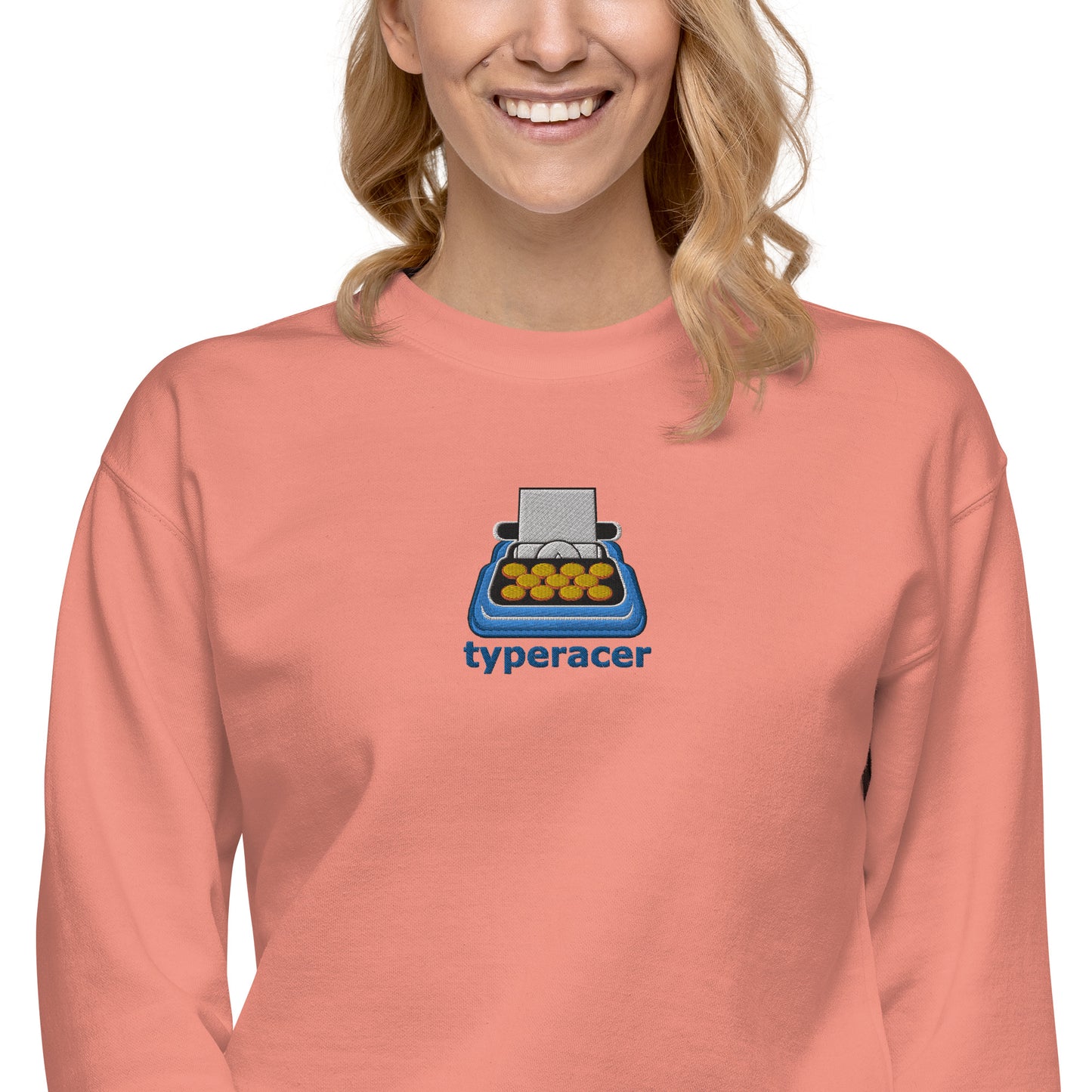 Typeracer logo unisex premium sweatshirt