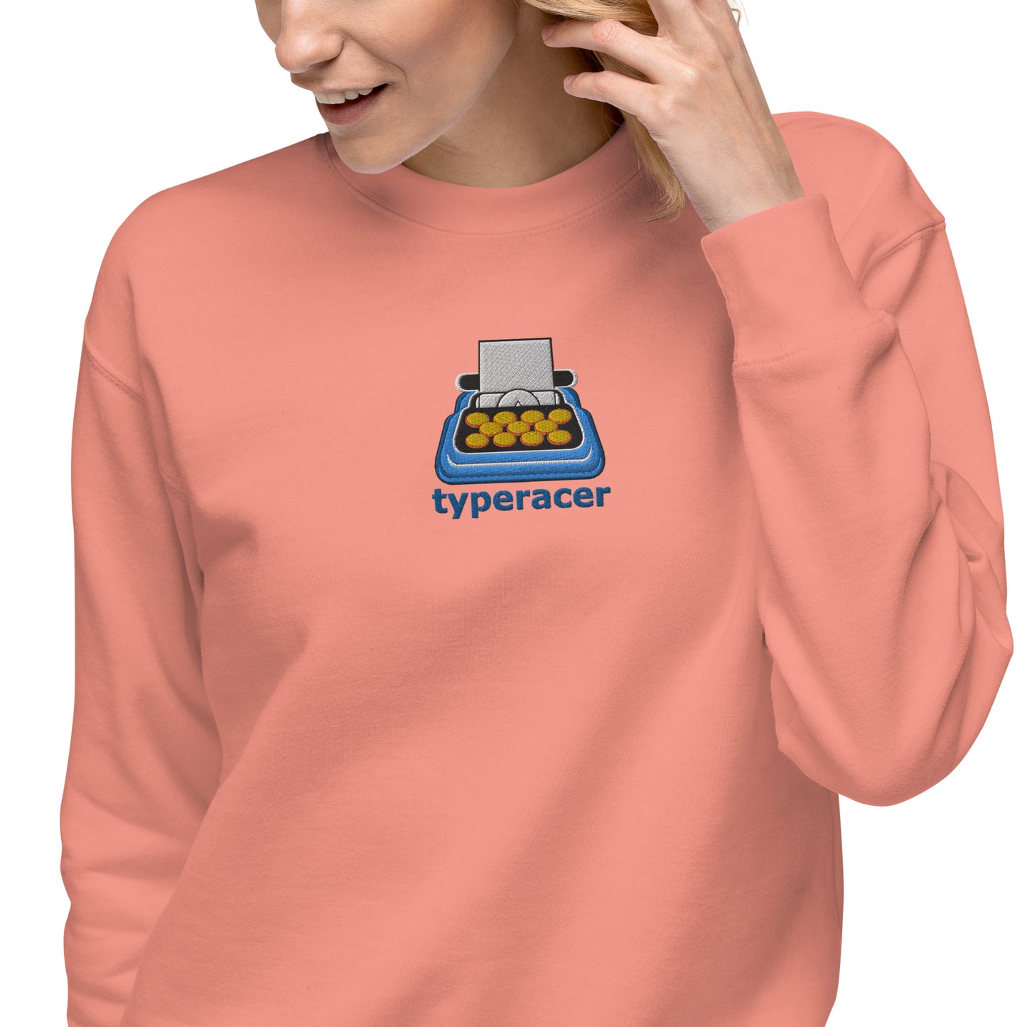 Typeracer logo unisex premium sweatshirt