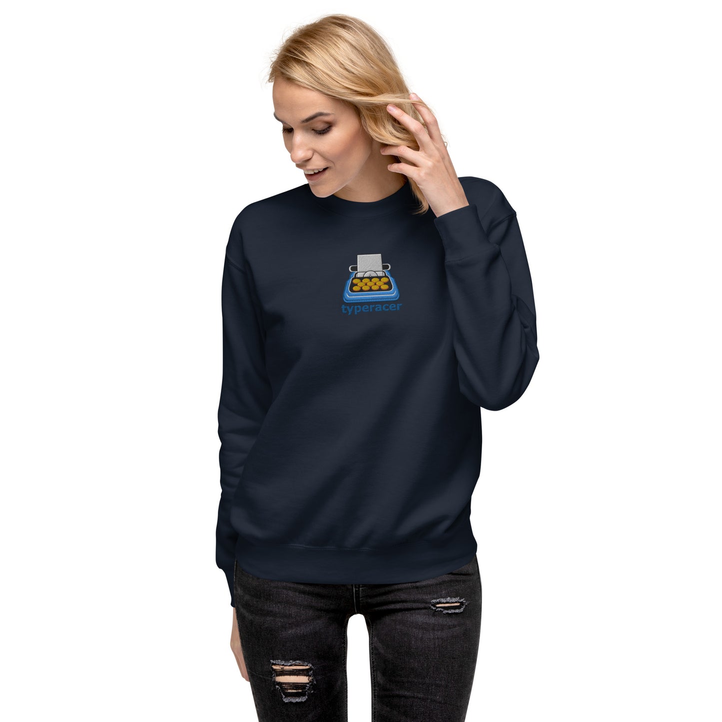 Typeracer logo unisex premium sweatshirt