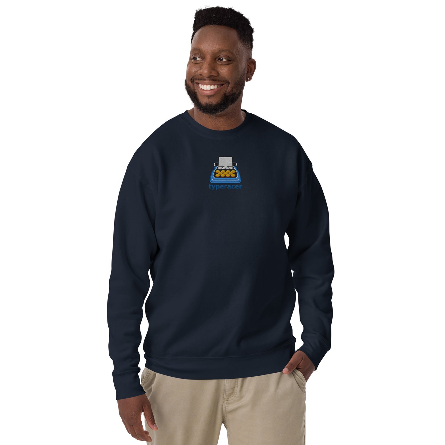 Typeracer logo unisex premium sweatshirt