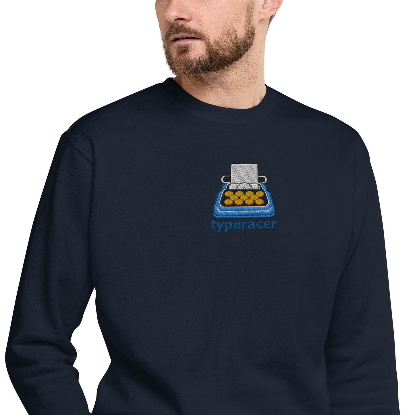 Typeracer logo unisex premium sweatshirt