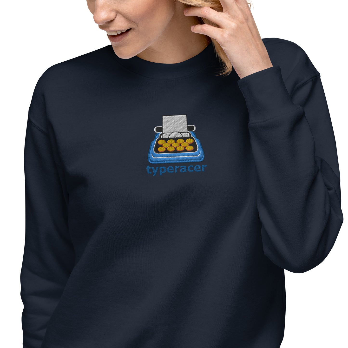 Typeracer logo unisex premium sweatshirt