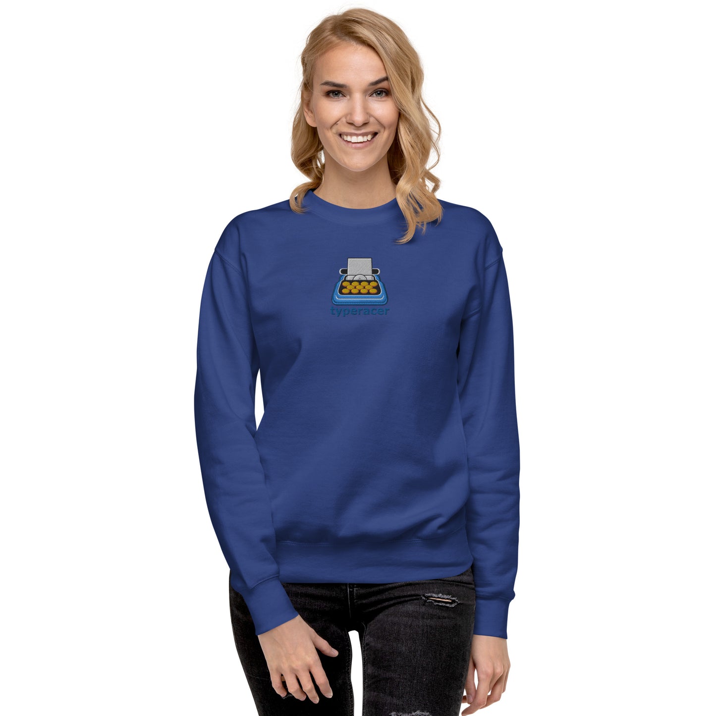 Typeracer logo unisex premium sweatshirt