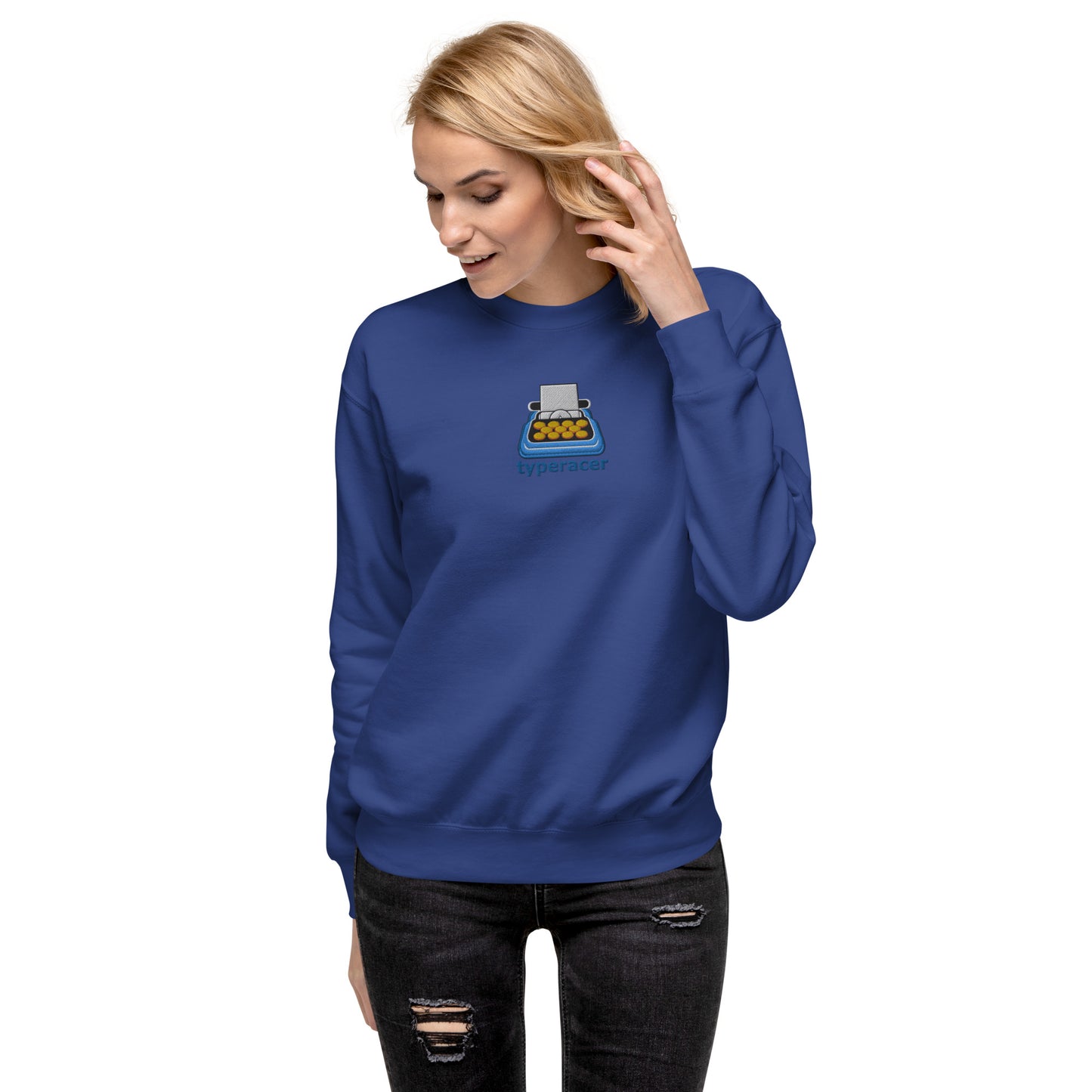 Typeracer logo unisex premium sweatshirt