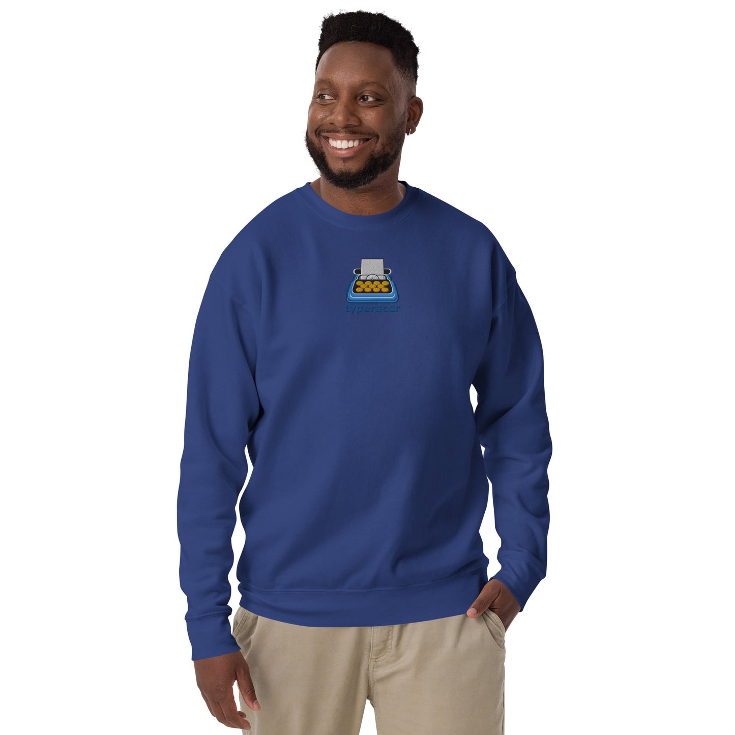 Typeracer logo unisex premium sweatshirt
