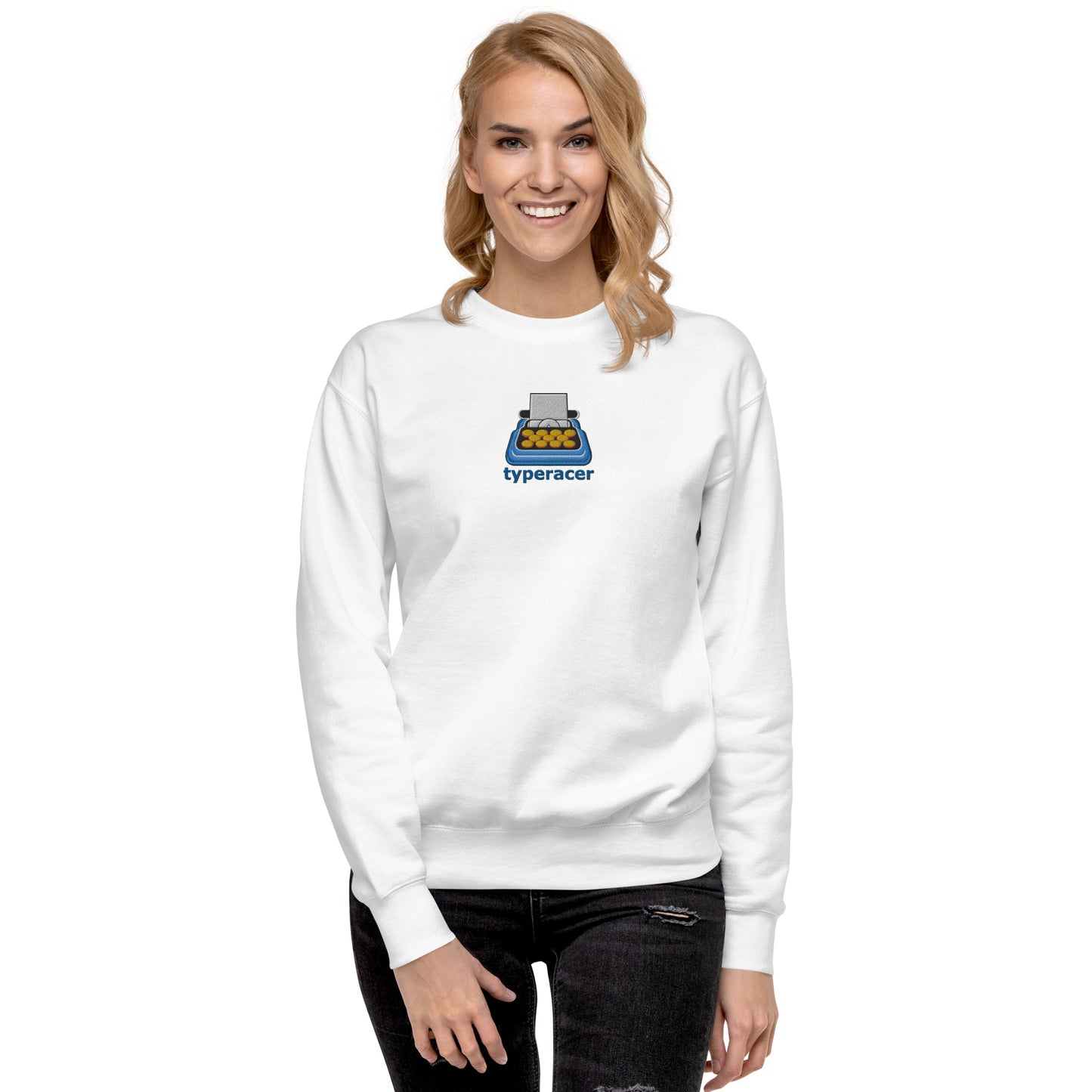 Typeracer logo unisex premium sweatshirt
