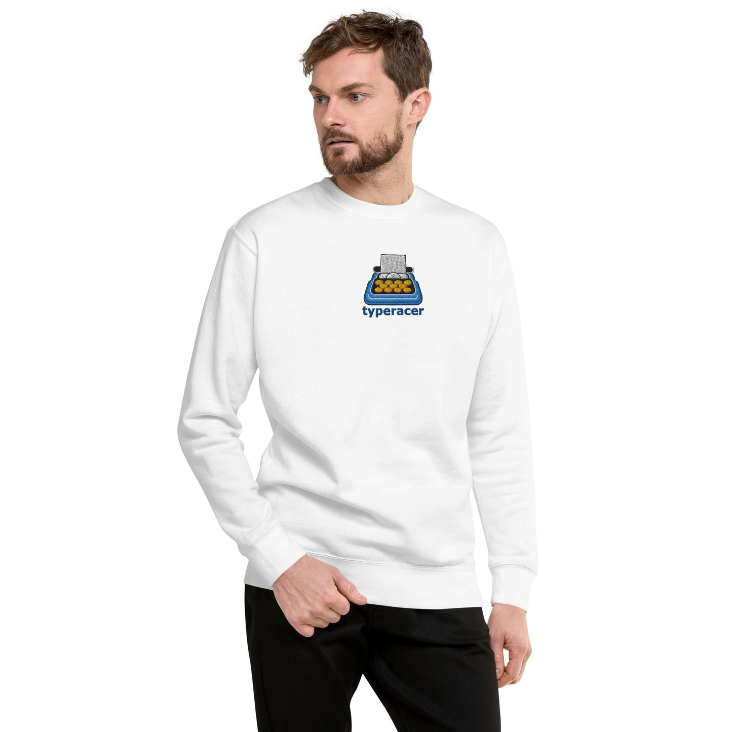Typeracer logo unisex premium sweatshirt
