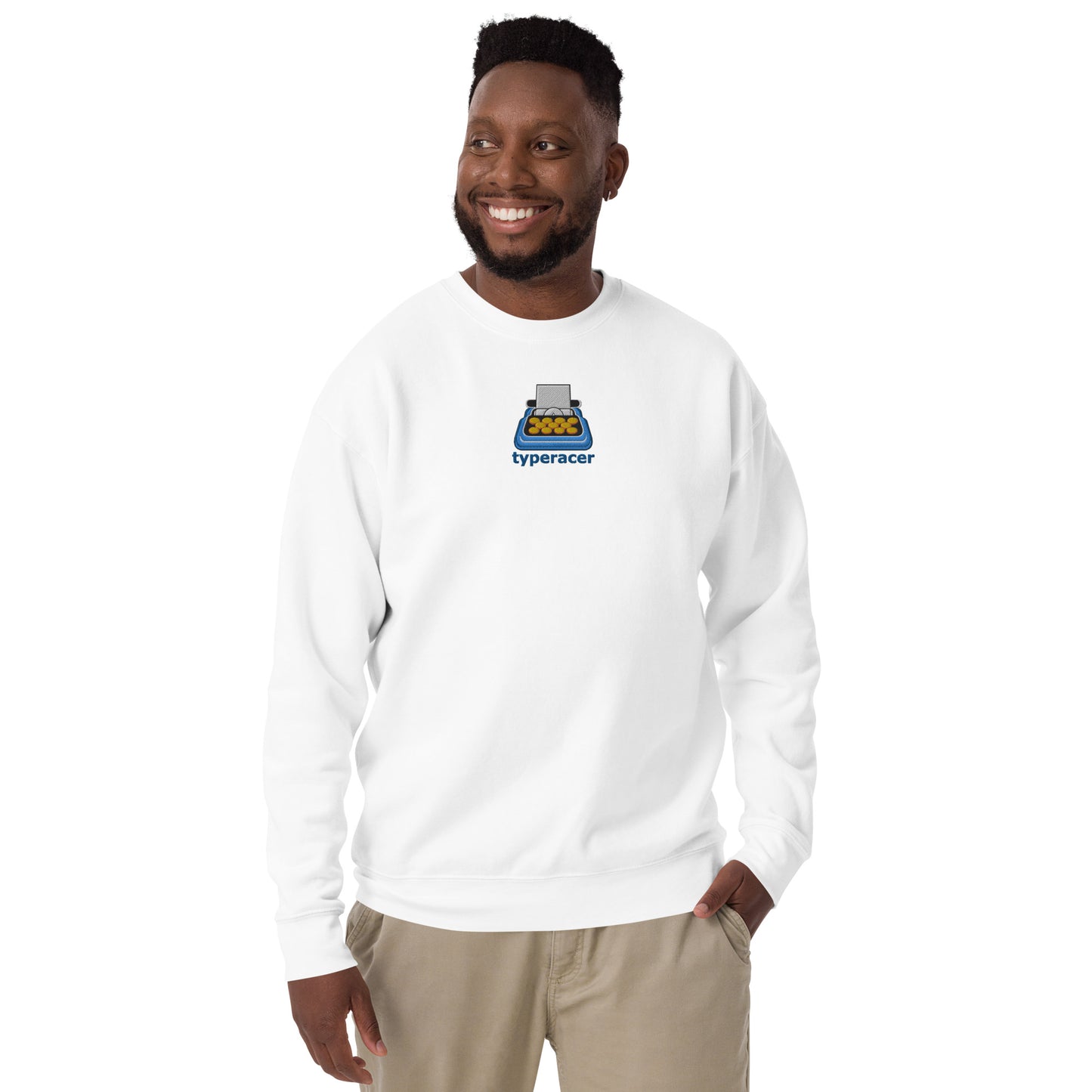 Typeracer logo unisex premium sweatshirt