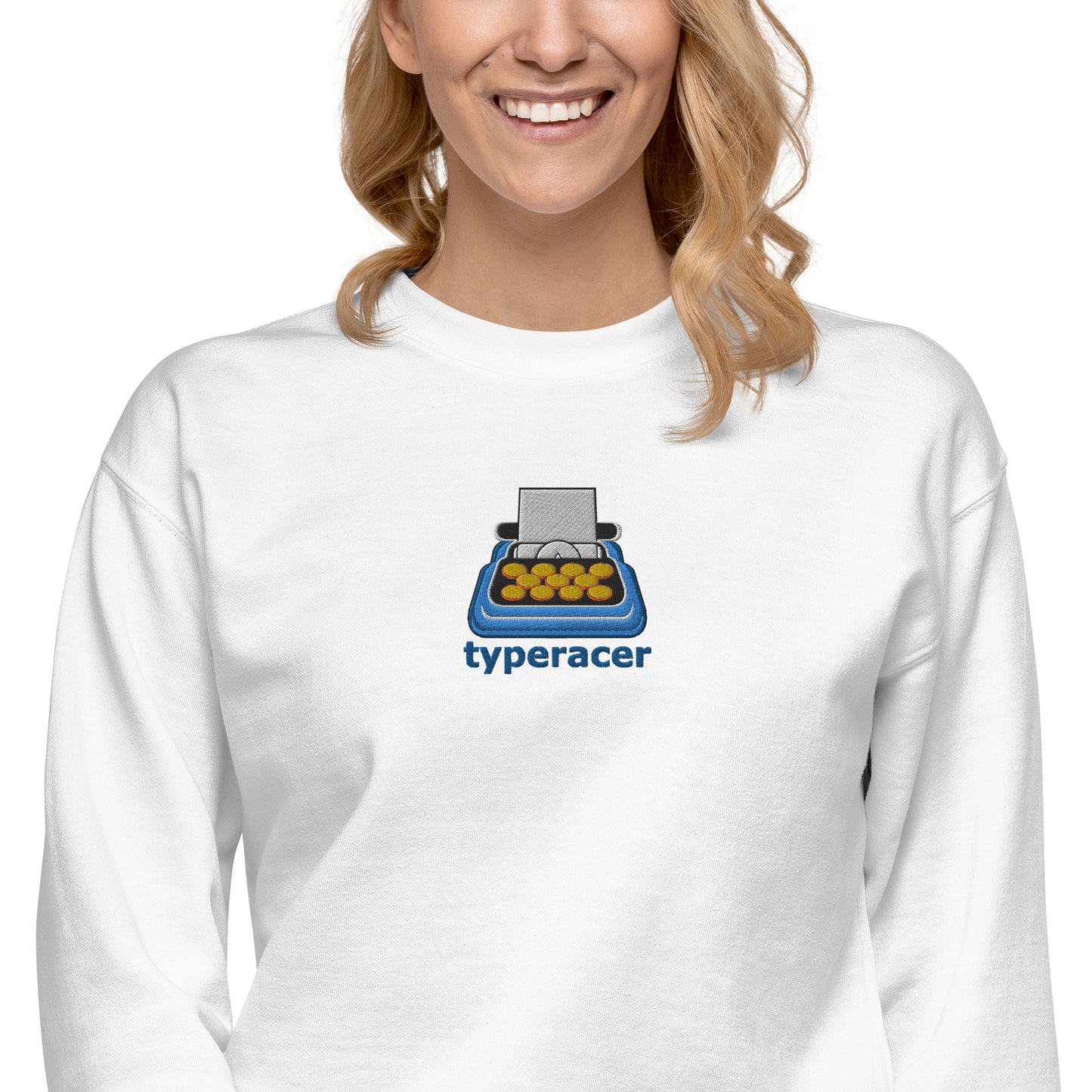 Typeracer logo unisex premium sweatshirt