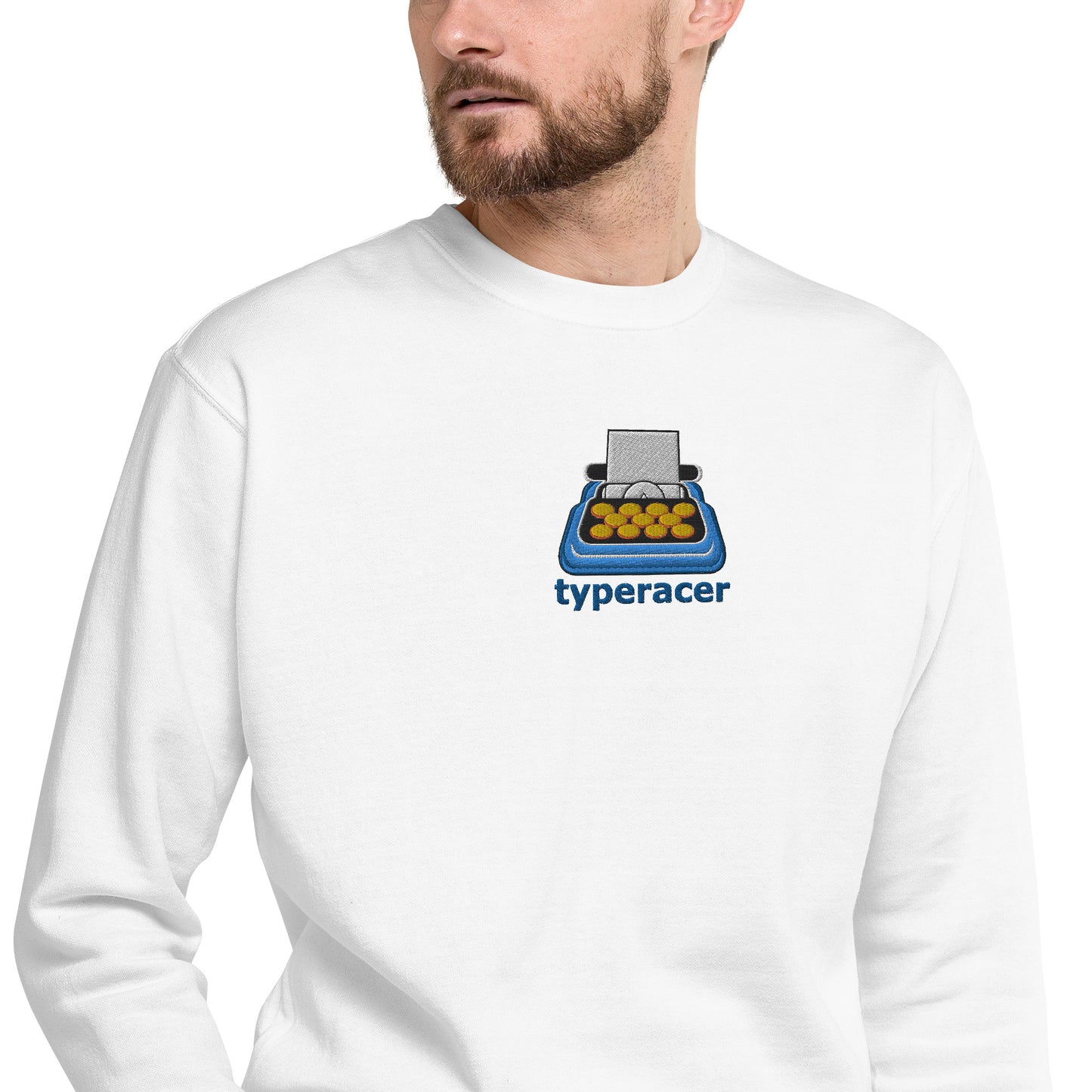 Typeracer logo unisex premium sweatshirt