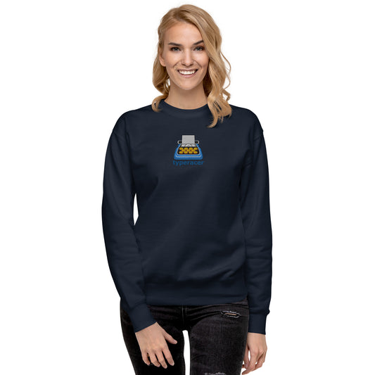 Typeracer logo unisex premium sweatshirt