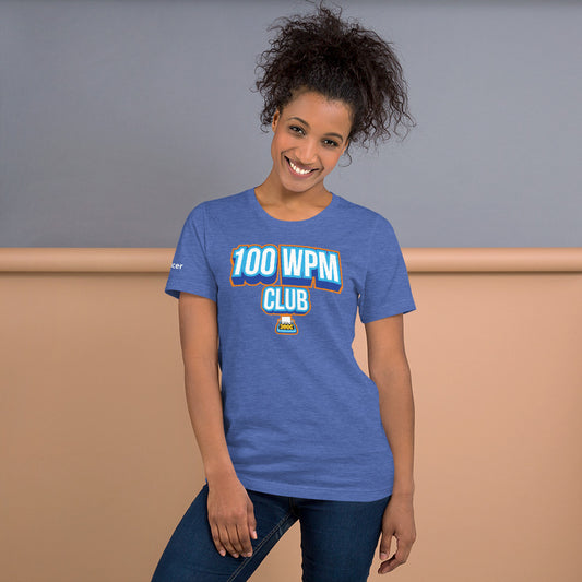 Typeracer 100WPM club unisex t-shirt